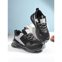 The Roadster Lifestyle Co. Men Black & Grey Colourblocked Comfort Insole Sneakers-picture-35