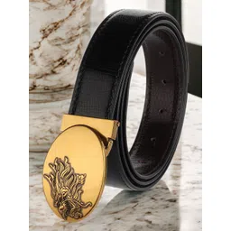 The Roadster Lifestyle Co. Men Black Textured Casual Belt-picture-35