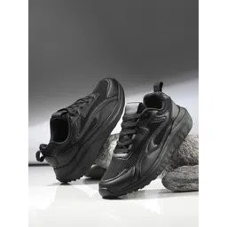 The Roadster Lifestyle Co. Men Black Textured Memory Foam Sneakers-picture-16