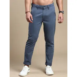 The Roadster Lifestyle Co. Men Blue Relaxed Slim-Fit Mid-Rise Chinos-picture-39
