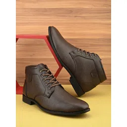 The Roadster Lifestyle Co. Men Brown Mid Top Regular Boots-picture-31
