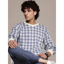 The Roadster Lifestyle Co. Men Checked Pullover-picture-40