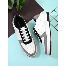 The Roadster Lifestyle Co. Men Colourblocked Sneakers with Laser Cuts-picture-41