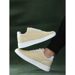 The Roadster Lifestyle Co. Men Cream-Coloured & White Comfort Insole Lightweight Sneakers-picture-36