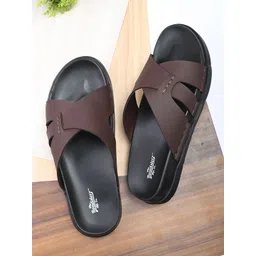 The Roadster Lifestyle Co Men Cross-Strap Slip On Flip Flops-picture-35