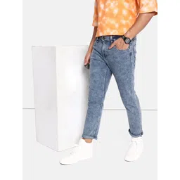 The Roadster Lifestyle Co. Men Denim Blue Slim Fit MCW Back Street Boys Hyper Hypo Jeans image 1