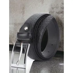 The Roadster Lifestyle Co. Men Formal Checked Leather Belt-picture-40