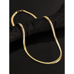 The Roadster Lifestyle Co. Men Gold-Plated Textured Link Chain-picture-39