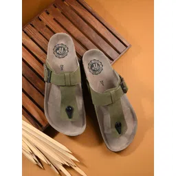 The Roadster Lifestyle Co. Men Green Slip-On Comfort Sandals-picture-19