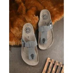 The Roadster Lifestyle Co. Men Grey Slip-On Comfort Sandals-picture-25