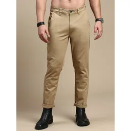 The Roadster Lifestyle Co. Men Khaki Relaxed Slim-Fit Mid-Rise Chinos-picture-33