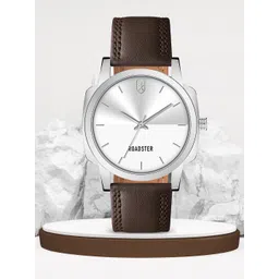 The Roadster Lifestyle Co. Men Leather Straps Analogue Watch RD-08-Silver-picture-26