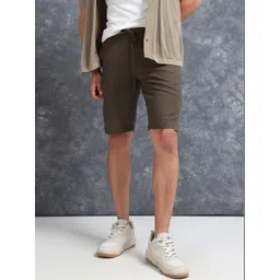 The Roadster Lifestyle Co Men Linen Knee Length Regular Shorts-picture-25
