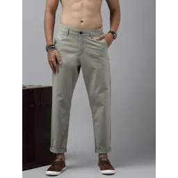 The Roadster Lifestyle Co. Men Loose Fit Low-Rise Chinos Trousers-picture-14