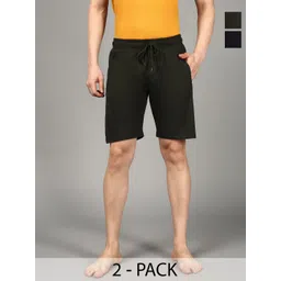 The Roadster Lifestyle Co. Men Pack Of 2 Mid-Rise Lounge Shorts-picture-16
