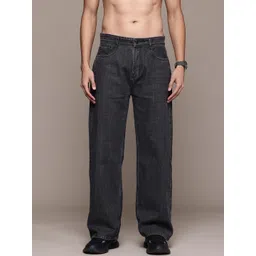 The Roadster Lifestyle Co. Men Pure Cotton Wide Leg Non-Stretchable Jeans-picture-10