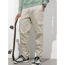 The Roadster Lifestyle Co. Men Relaxed Cargos Trousers-picture-33