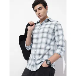 The Roadster Lifestyle Co. Men Relaxed Checked Pure Cotton Casual Shirt-picture-34