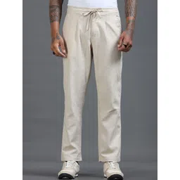 The Roadster Lifestyle Co Men Relaxed Fit Mid-Rise Trousers image 1
