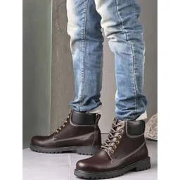 The Roadster Lifestyle Co Men Round Toe Lace-Ups Boots-picture-29