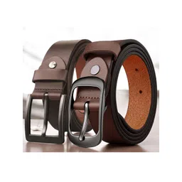 The Roadster Lifestyle Co. Men Set Of 2 Leather Formal Belts-picture-26