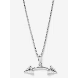 The Roadster Lifestyle Co. Men Silver-Plated Pendant with Chain-picture-17