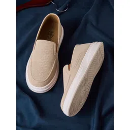 The Roadster Lifestyle Co Men Solid Casual Round Toe Slip-On Shoes-image-39