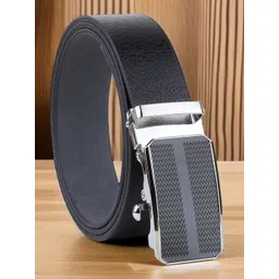 The Roadster Lifestyle Co. Men Solid Textured Leather Formal Belt-picture-30