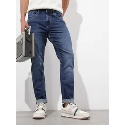 The Roadster Lifestyle Co. Men Straight Fit High-Rise Light Fade Stretchable Jeans-picture-20
