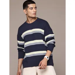 The Roadster Lifestyle Co. Men Striped Pullover-picture-24