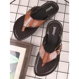 The Roadster Lifestyle Co. Men Tan Slip On Slippers image 1