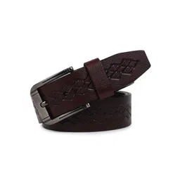 The Roadster Lifestyle Co. Men Textured Leather Formal Belt-picture-28