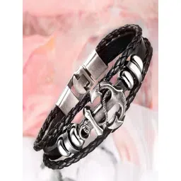 The Roadster Lifestyle Co Men's Anchor Wrist Band Kada Bracelet-image-15