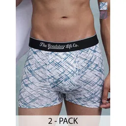 The Roadster Lifestyle Co Pack Of 2 Printed Mid Rise Trunks PACK OF 2-PV-Print-RO6-RO14-S-picture-27