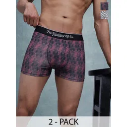 The Roadster Lifestyle Co Pack Of 2 Printed Ultra-Soft Stretchable Waistband Trunks PACK O-picture-21