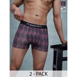 The Roadster Lifestyle Co Pack Of 2 Printed Ultrasoft Waistband Trunks RO1-RO6-S-picture-25