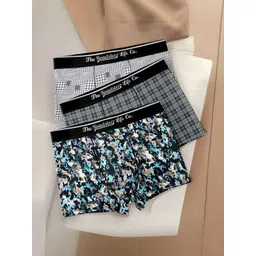 The Roadster Lifestyle Co Pack Of 3 Printed Breathable Trunks-picture-13