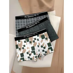 The Roadster Lifestyle Co Pack Of 3 Printed Breathable Trunks-picture-33