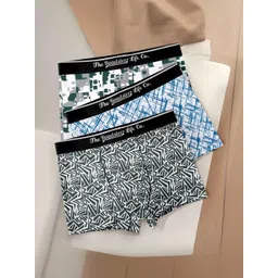 The Roadster Lifestyle Co Pack Of 3 Printed Breathable Trunks-picture-25