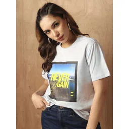 The Roadster Lifestyle Co Printed Cotton Oversized Fit T-Shirt-picture-30