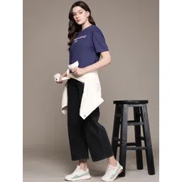 The Roadster Lifestyle Co. Printed Drop-Shoulder Sleeves Pure Cotton Relaxed Fit T-shirt-picture-37