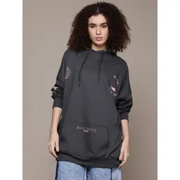 The Roadster Lifestyle Co. Printed Longline Hooded Sweatshirt-picture-35