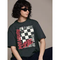 The Roadster Lifestyle Co. Printed Oversized Cotton T-shirt-picture-30