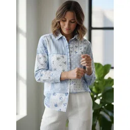 The Roadster Lifestyle Co Printed Shirt Style Top-picture-31