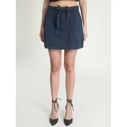 The Roadster Lifestyle Co Pure Cotton A-Line Mini Skirts-picture-27