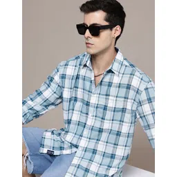 The Roadster Lifestyle Co. Relaxed Fit Checked Casual Shirt-picture-11