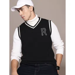 The Roadster Lifestyle Co. Ribbed Longline Acrylic Sweater Vest-picture-36