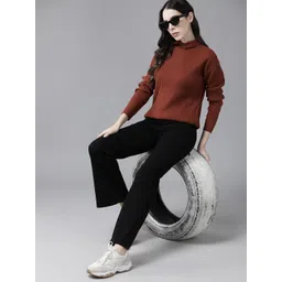 The Roadster Lifestyle Co. Ribbed Turtle Neck Pullover image 5