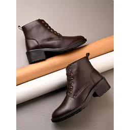 The Roadster Lifestyle Co Round Toe Lace-Ups Regular Boots-picture-39
