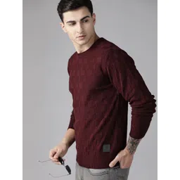 The Roadster Lifestyle Co. Self-Checked Acrylic Pullover-picture-35